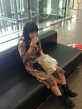 「Dr. Martens（ドクターマーチン）のアイテム（ワンピース/ドレス）」を使った、minakoさん（レディース・147cm）の冬コーディネート