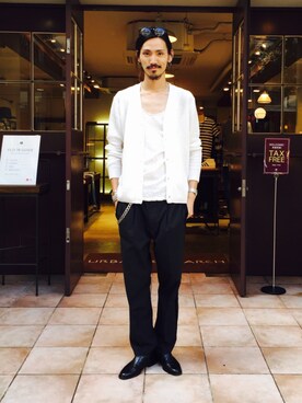 Ur インディゴニットカーディガンを使ったメンズ人気ファッションコーディネート Wear