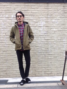 「URBAN RESEARCH（アーバンリサーチ）のアイテム（ダウンジャケット/コート）」を使った、otsukiさん（メンズ・184cm）の冬コーディネート