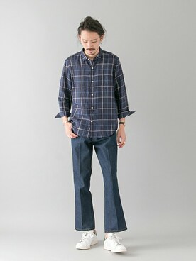 「URBAN RESEARCH（アーバンリサーチ）のアイテム（スニーカー）」を使った、otsukiさん（メンズ・184cm）の春コーディネート