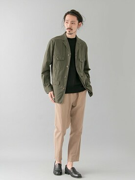 「URBAN RESEARCH（アーバンリサーチ）のコットン/ソロテックス ニットTシャツ（Tシャツ/カットソー）」を使った、otsukiさん（メンズ・184cm）の春コーディネート