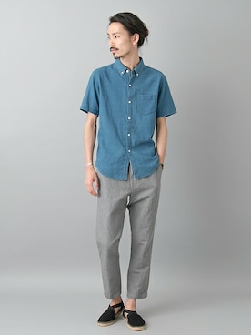 「URBAN RESEARCH（アーバンリサーチ）のアイテム（サンダル）」を使った、otsukiさん（メンズ・184cm）の夏コーディネート