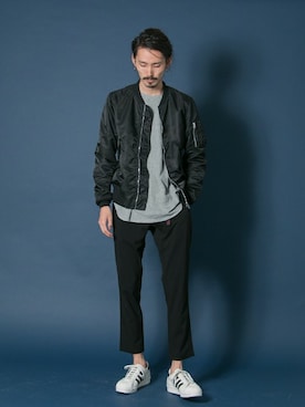 「URBAN RESEARCH（アーバンリサーチ）のアイテム（MA-1）」を使った、otsukiさん（メンズ・184cm）の夏コーディネート