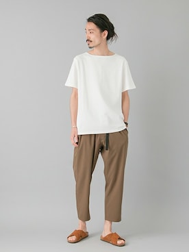 「コンフォートサンダル」｜otsukiさん（メンズ・184cm）の夏コーディネート