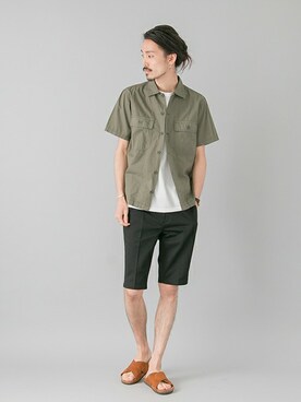 「URBAN RESEARCH（アーバンリサーチ）のアイテム（サンダル）」を使った、otsukiさん（メンズ・184cm）の夏コーディネート