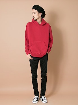 「URBAN RESEARCH（アーバンリサーチ）のアイテム（ハンチング/ベレー帽）」を使った、otsukiさん（メンズ・184cm）の秋コーディネート