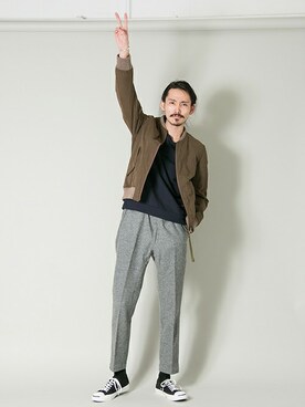 「WORK NOT WORK URBAN RESEARCH（ワークノットワークアーバンリサーチ）のアイテム（その他アウター）」を使った、otsukiさん（メンズ・184cm）の冬コーディネート