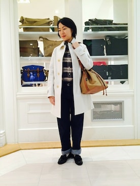 「DANTON（ダントン）のアイテム（パンツ）」を使った、nagaishiさん（レディース・158cm）の冬コーディネート