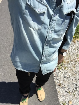 「SPELLBOUND（スペルバウンド）のアイテム（その他パンツ、ブラック系）」を使った、ꐕ かずひろ ꐕ さん（メンズ・170cm）の夏コーディネート
