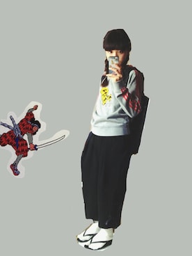 「Marc by Marc Jacobs（マークバイマークジェイコブス）のアイテム（スウェット）」を使った、あっこさん（レディース・153cm）の秋コーディネート