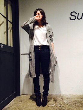 「shop」｜みちゃーきさん（レディース・161cm）の秋コーディネート