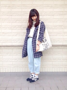「ダニエルウェリントン」｜「アイテム（その他アウター）」を使った、suzyさん（レディース・161cm）の冬コーディネート