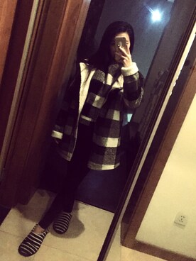 「Etam（エタム）のアイテム（ジャケット/アウター）」を使った、Sherry_XuRさん（レディース・164cm）の冬コーディネート