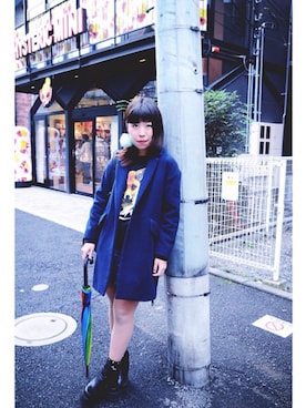 「harajuku」｜「アイテム（チェスターコート）」を使った、きょうかさん（レディース・163cm）の秋コーディネート