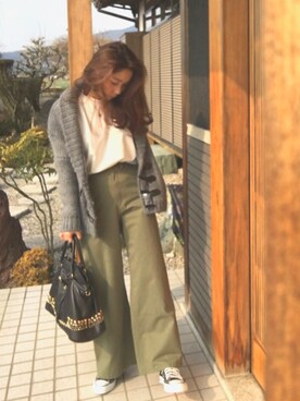 「CONVERSE（コンバース）のconverse（コンバース） ALL STAR OX（オールスターOX）（スニーカー）」を使った、ayaka4114さん（レディース・155cm）の春コーディネート