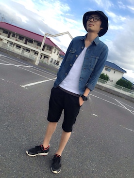「OMNIGOD（オムニゴッド）のアイテム（ジャケット/アウター）」を使った、kazu103さん（メンズ・168cm）の夏コーディネート