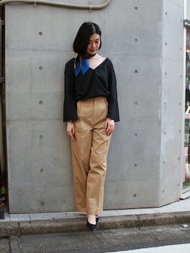 「journal standard L'essage（ジャーナルスタンダードレサージュ）のアイテム（パンツ）」を使った、AYAKOさん（レディース・165cm）の冬コーディネート