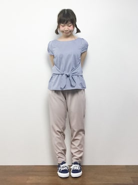 「きちんとスタイル」｜ノ  ン  タ  ンさん（レディース・153cm・20代）の夏コーディネート