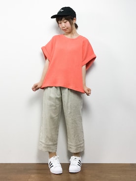 「ADIEU TRISTESSE（アデュートリステス）のアイテム（パンツ）」を使った、ノ  ン  タ  ンさん（レディース・153cm）の夏コーディネート