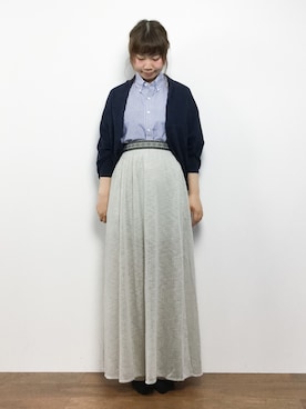 「EGOIST（エゴイスト）のシースルーマキシスカート（スカート）」を使った、ノ  ン  タ  ンさん（レディース・153cm）の夏コーディネート