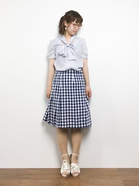 「きちんとスタイル」｜ノ  ン  タ  ンさん（レディース・153cm・20代）の夏コーディネート