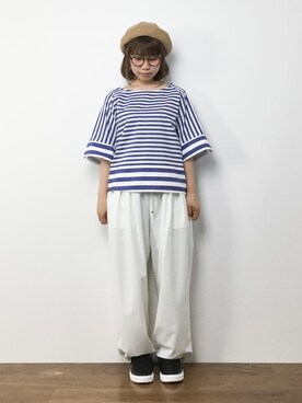 「水兵」｜ノ  ン  タ  ンさん（レディース・153cm）の夏コーディネート