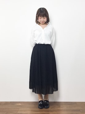 「きちんとスタイル」｜ノ  ン  タ  ンさん（レディース・153cm・20代）の夏コーディネート