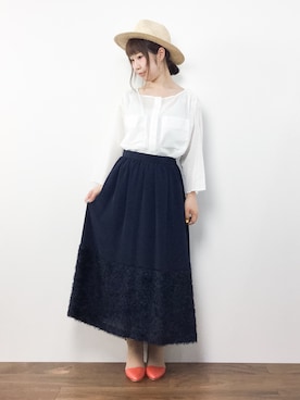 「きちんとスタイル」｜ノ  ン  タ  ンさん（レディース・153cm・20代）の夏コーディネート