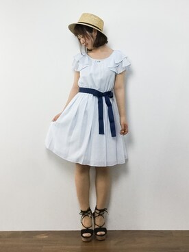 「PATTERN・fiona （パターンフィオナ）のアイテム（ワンピース/ドレス）」を使った、ノ  ン  タ  ンさん（レディース・153cm）の夏コーディネート