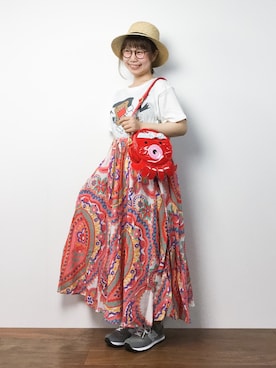 「タコちゅう」｜ノ  ン  タ  ンさん（レディース・153cm）の夏コーディネート