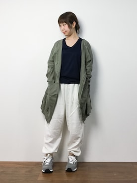 「mercibeaucoup,（メルシーボークー）のアイテム（カーディガン/ボレロ）」を使った、ノ  ン  タ  ンさん（レディース・153cm）の夏コーディネート