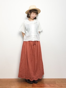 「きちんとスタイル」｜ノ  ン  タ  ンさん（レディース・153cm・20代）の夏コーディネート