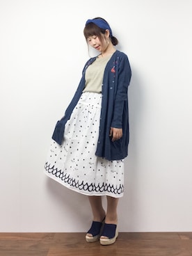 「ILIMA（イリマ）のアイテム（サンダル）」を使った、ノ  ン  タ  ンさん（レディース・153cm）の夏コーディネート
