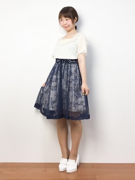 「きちんとスタイル」｜ノ  ン  タ  ンさん（レディース・153cm・20代）の夏コーディネート