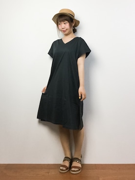 「NE QUITTEZ PAS!（ヌキテパ）のアイテム（シューズ）」を使った、ノ  ン  タ  ンさん（レディース・153cm）の夏コーディネート