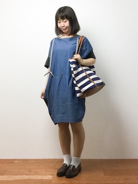 「mercibeaucoup,（メルシーボークー）のアイテム（ワンピース/ドレス）」を使った、ノ  ン  タ  ンさん（レディース・153cm）の夏コーディネート
