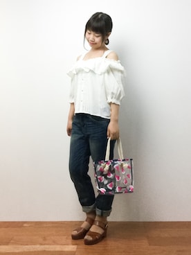 「Cocoonist（コクーニスト）のアイテム」を使った、ノ  ン  タ  ンさん（レディース・153cm）の夏コーディネート