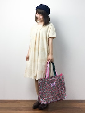 「fafa（フェフェ）のアイテム」を使った、ノ  ン  タ  ンさん（レディース・153cm）の夏コーディネート
