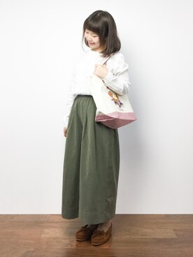 「SURF'S UP PEANUTS（サーフズアップピーナッツ）のアイテム」を使った、ノ  ン  タ  ンさん（レディース・153cm）の夏コーディネート