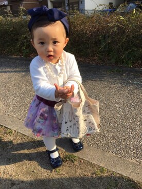 「アイテム（トートバッグ）」を使った、ituuuuunさん（キッズ・80cm）の春コーディネート
