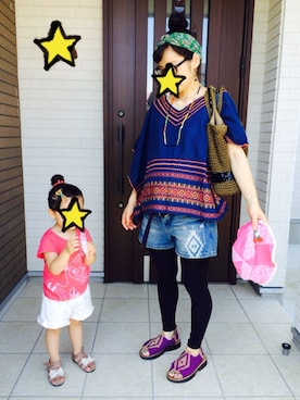 「チチカカ」｜「アイテム（その他トップス）」を使った、ななうさん（レディース・151cm）の夏コーディネート