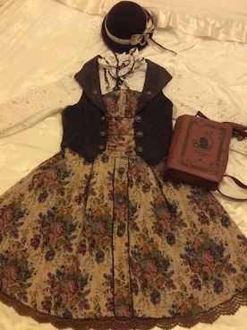 「lolitafashion」｜「アイテム（帽子）」を使った、٩(๑´0`๑)۶沐霏さん（レディース・177cm）の春コーディネート