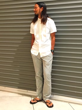 「S/DOUBLE （エスダブル）のアイテム」を使った、Tomoyoshi Tsuchiyaさん（メンズ・175cm）の夏コーディネート