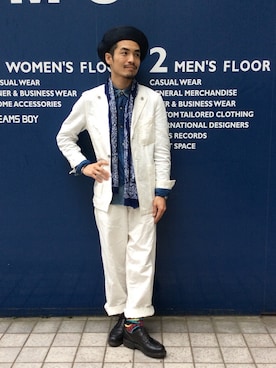 「orslow」｜「アイテム（ノーカラージャケット）」を使った、haraShinさん（メンズ・166cm）の春コーディネート
