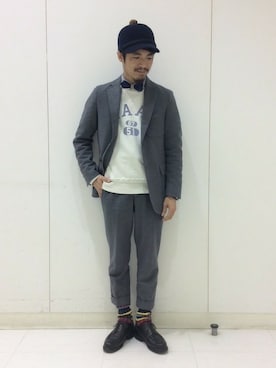 「BEAMS BOY（ビームスボーイ）のアイテム（キャップ）」を使った、haraShinさん（メンズ・166cm）の冬コーディネート