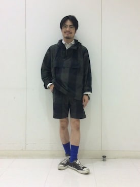 「BEAMS PLUS（ビームスプラス）のアイテム（ブルゾン）」を使った、haraShinさん（メンズ・166cm）の春コーディネート