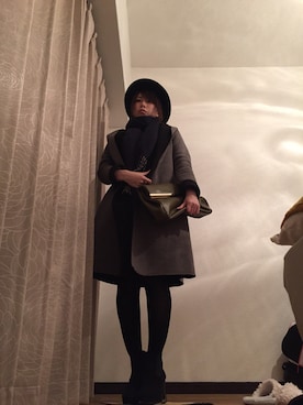 「ニットセットアップ」｜「アイテム（オールインワン・サロペット）」を使った、ERiinAさん（レディース・158cm）の冬コーディネート