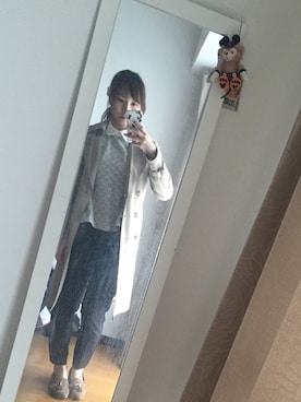 「COCO DEAL（ココディール）のアイテム（トレンチコート）」を使った、ERiinAさん（レディース・158cm）の秋コーディネート