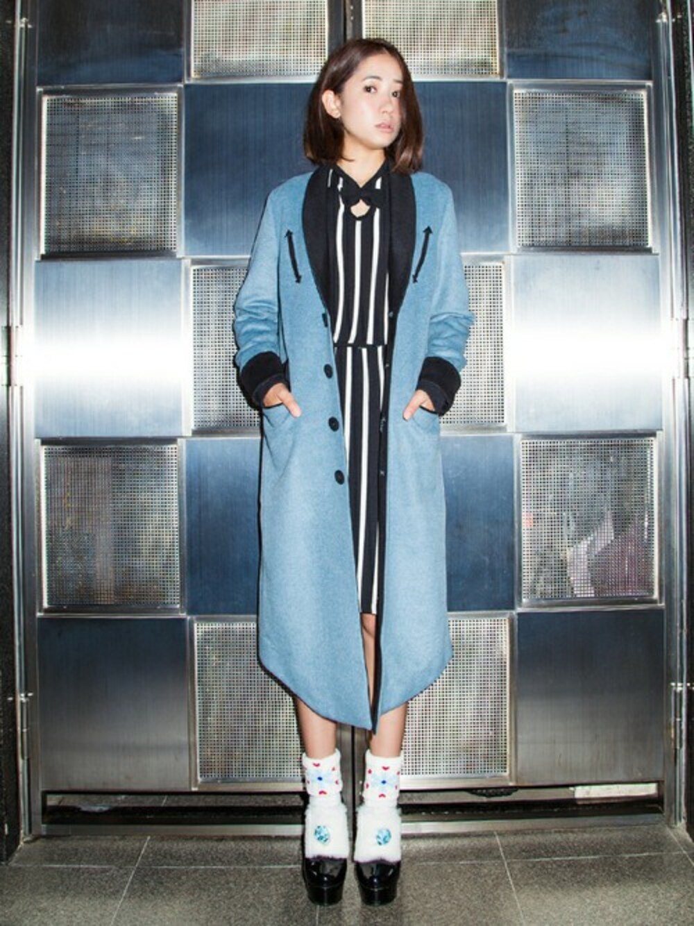 PAMEO POSE TEDDY BOY COAT ブラック PAMEO POSE（パメオポーズ）の「TEDDY BOY COAT（ダウン