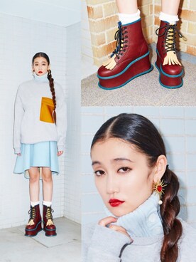 「PAMEO POSE」｜「アイテム（スウェット）」を使った、PAMEO POSEさん（レディース・165cm）の冬コーディネート